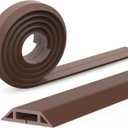 Eapele 6.5 ft Floor Cord Cover Heavy Duty Cable Protector, Cord Covers for Wires on Floor, Floor Cable Cover Easy to Unroll Prevent Trip Hazard for Home Office or Outdoor Settings (Brown)