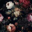 Dark Floral Peel and Stick Wallpaper Vintage Gothic Contact Paper Pink Goth Flower Wall Mural Home Vinyl Waterproof Self Adhesive Removable Renter Friendly Wall Paper 17.5" x 118", Colorful