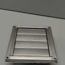 4" Upgrade Metal Dryer Vent Cover for House, Premium Stainless Steel Dryer Vent with 4 Screws Rubber Gasket, Exterior Wall Vent Cover with Louvre for Dryer Vents Range Hood Vent AC Vent by Hydencamm