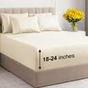 Extra Deep King Sheet Set - 6 Piece Breathable & Cooling Sheets - Hotel Luxury Bed Sheets Set - Easy & Secure Fit - Soft, Wrinkle Free & Comfy Sheets Set - Off White Sheet Set with Extra Deep Pockets