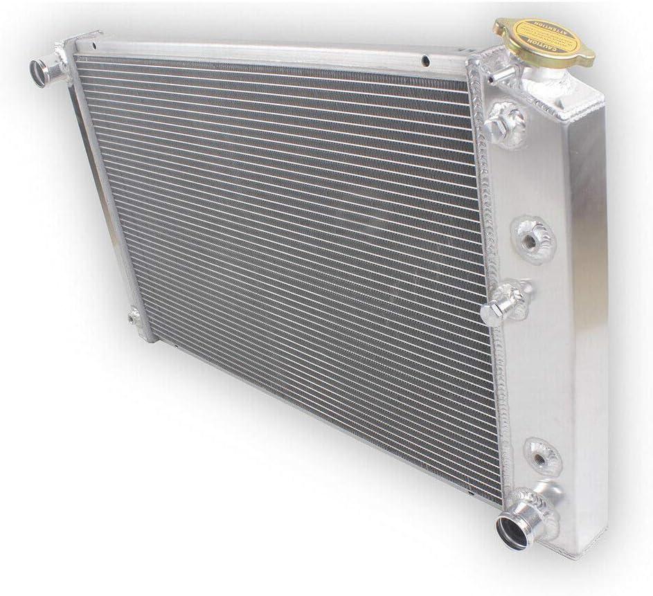 OHOB-COOL 4 Rows Full Aluminum Cooling Radiator for Chevy 1970-1981 Camaro,1978-1987 Monte Carlo,Blazer 1973-1985,Nova 1975-1979