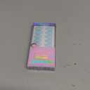 BTArtbox Press On Nails Short - Dotted Overalls, Easy-to-Apply Polka Dot Pastel Blue Almond Press On Nails with Glue and Adhesive Tabs in 16 Sizes - 32 Nails All-in-One Kit