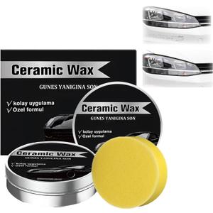 2PCS Titanium Ceramic Wax Cream, Strong Protection Car Coating Polishing Wax, Auto Car Scratch Repair Remover Paste, Polish Vehicle Paint Care, Lasting Protection Mild Formula Polish 