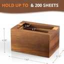 Dryer Sheet Holder, Acacia Wood Laundry Sheets Container, Laundry Room Organization and Storage for Farmhouse Laundry Room Decor and Accessories, Fabric Sheet Dispenser