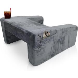 Reading Pillow for Lap to Improve Your Reading Experience - Memory Foam Adult Gaming Pillow for Bed with Cup Holder - Allow 2472 hrs to Fully Expand - Maximizing Your Comfort