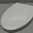 Elongated Toilet Seat, 18.5 Soft/Slow Close Oval (Oblong) Toilet Seat for Elongated Toilets, No-Slam Quiet-Close Lid, Easy-to-Install & Clean, Durable Never-Loosen White Plastic Seat