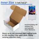 EXYGLO Trading Card Storage Box 25 Pack 340 Count 20pt, 7.1x4.1x3.2 Inch White Cardboard Card Boxes for TCG/MTG/Sport Cards, Fit 3x4 Toploader Shipping or Storing, 8500 Max Capacity in Total