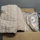 ROARINGWILD Beige Cream Tan King Size Quilt Bedding Sets with Pillow Shams, Lightweight Soft Bedspread Coverlet, Quilted Blanket Thin Comforter Bed Cover for All Season, 3 Pieces, 104x90 inches