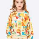 BDUCK+ Girls Boys Sweatshirt Cute Cartoon Yellow Duck Crewneck Pullover for Toddler Kids (3-12 Years) Long Sleeve Shirt Tops