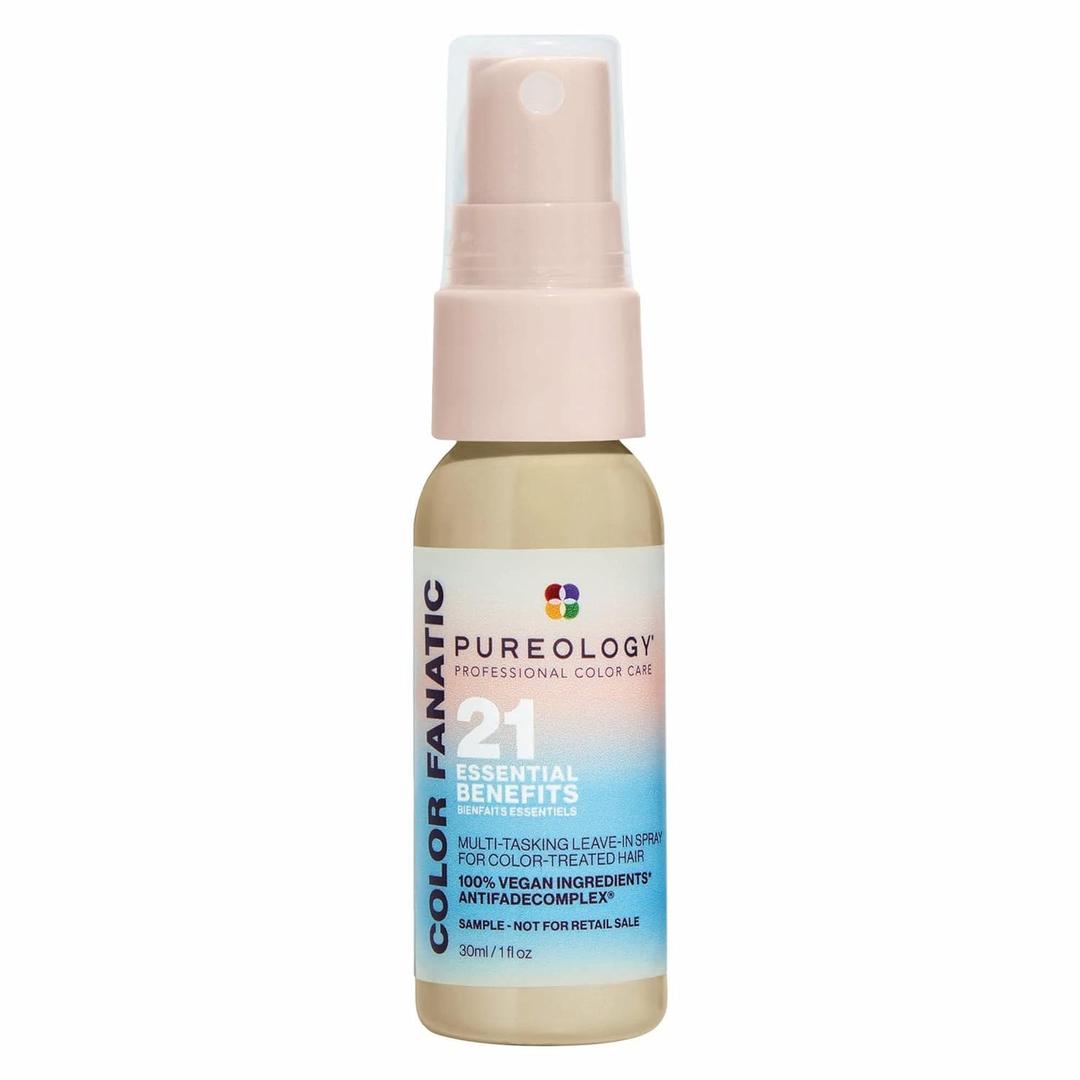 Pureology Color Fanatic Multi-Tasking Leave-In Spray - Detangling & Frizz Control, 21 Benefits for All Hair Types, Heat Protection, Infused with Coconut & Camellia Oils, Color Safe, Vegan