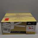 Ceiling Fans with Lights, 52 Inch Low Profile Ceiling Fan with Light and Remote Control, Flush Mount, DC Reversible Motor, Noiseless, White 6 Speeds Ceiling Fan for Bedroom