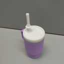 Infantino My 1st Tumbler, Silicone Sippy Cup with Straw & Handle, Spill-Resistant Baby Cup for On-the-Go, BPA-Free Transition Bottle, Lilac (9 Ounces)