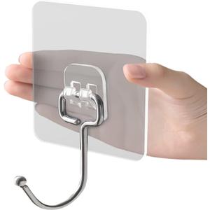 EKE 22Pack Large Sticky Hook Wall Weight Capacity 40Ib (max), Waterproof and rustproof, for Hanging Heavy-Duty Stainless Steel Towel and Coat Hooks, for Kitchen, Bathroom, Home and Office (22)