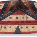 American Flag with Red Throw Pillow Covers 18 X 18 Inch Set of 2 Pillow Cases Decoration Cushion Cover for Sofa Bedroom Living Room Outdoor