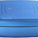 Bruntmor 2-in-1 Square Dutch Oven Casserole Dish with Lid, Dual Handles and Grill Pan for Baking, Braising and Grilling - Durable All-in-One Enameled Cast Iron Cookware Set for Kitchen, Whale Blue