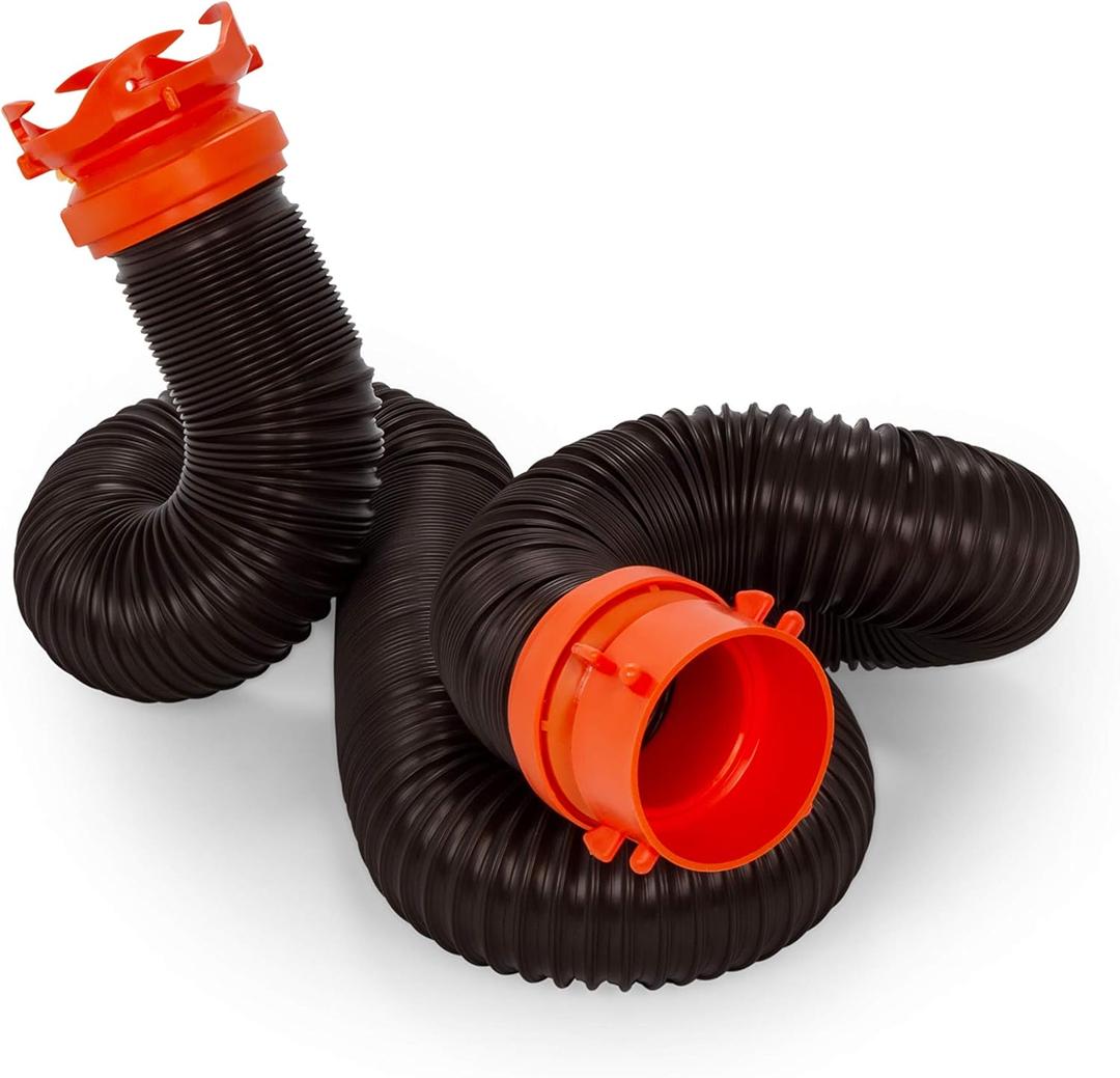 Camco RhinoFLEX Heavy Duty 10ft RV Sewer Hose Extension Kit with Swivel Fitting - Extends Your Sewer Hose to Fit Your Needs (39764)