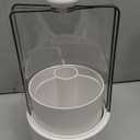 Toothbrush Holder with Cover 360 Rotating 4 Compartments Bathroom Toothpaste Electric Toothbrush Organizer, White