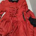 Re-Lady Gothic Victorian Dress for Women Civil War Reenactment Costume Vampire Halloween Costume Ball Gown Red Wine Size M