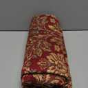 Loom and Mill Luxury Jacquard Tablecloth 60 x 120 Inch, Water Resistant Damask Floral Table Covers with Tassels for Dining Kitchen Tabletop Party Banquet Holiday Decorations(Burgundy Red, 60x120in)