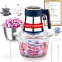 5-in-1 Electric Food Processor800W Powerful German Motor6 Titanium Steel Blades | 6S Meat GrindingMeat Grinder for Kitchen Use, Food Chopper for Vegetable, Fruits, Nuts, Baby & Pet Food(Blue)