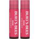Burt's Bees Lip Tint Balm, Mothers Day Gifts with Long Lasting 2 in 1 Duo Tinted Balm Formula, Color Infused with Deeply Hydrating Shea Butter for a Natural Buildable Finish, Petal Rose (2-Pack)
