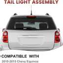 Tail Lights Assembly Compatible with 2010-2015 Chevy Equinox,Right Passenger Side Rear Light Taillights Replacement # GM2800242
