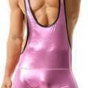 QiaTi Mens Athletic Supporters Sports Underwear Bodysuit Jumpsuit Wrestling Singlet Boxers