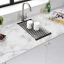 Bar Sink - PEPO Small Kitchen Sinks Undermount Stainless Steel Wet Bar Sink 16 Gauge Single Bowl with Accessories, High-end Handmade Basin for RV Outdoor (Stainless, 10"x18"x8"), 10"x18"x8" without Glass Riser