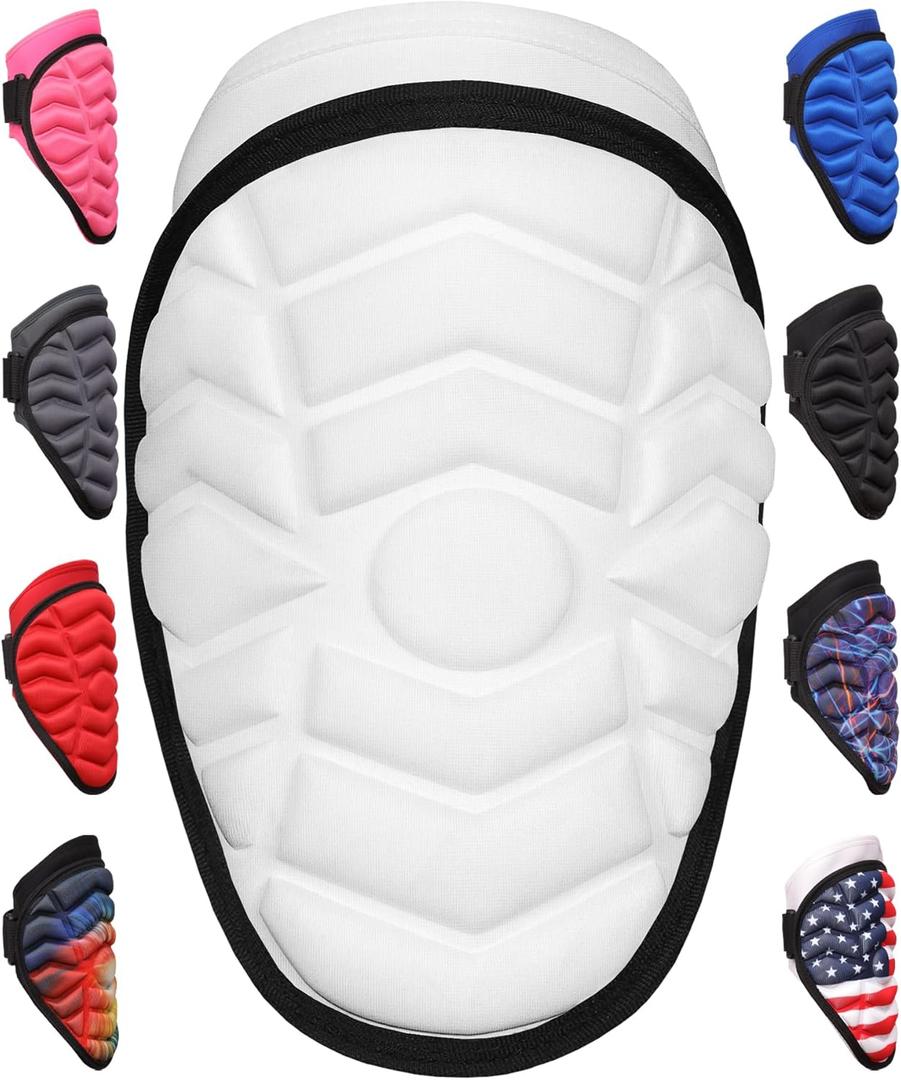 Exxact Sports Defender Baseball Elbow Guard, Batters Softball Elbow Guard Baseball Youth & Adult with Adjustable Strap (Adult (Small - Medium), White)