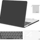 MOSISO Compatible with MacBook Pro 13 inch Case M2 2025, 2024, 2023, 2022-2016 A2338 M1 A2251 A2289 A2159 A1989 A1708 A1706, Plastic Hard Shell&Keyboard Cover&Screen Film&Storage Bag, Space Gray