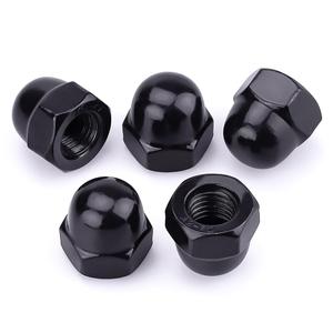 #8-32 Hex Head Acorn Cap Nuts, 304 Stainless Steel 18-8 Hexagon Head Acorn Dome Cap Nuts, Black Oxide Finish, Hex Drive, 50 PCS