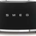 SMEG 2 Slice Toaster with 6 Presets and Defrost Function and Removable Crumb Tray (Black)