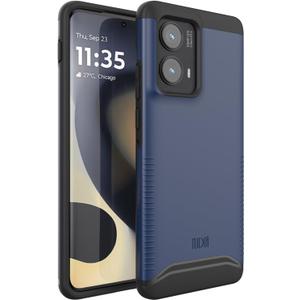 TUDIA for Motorola Edge 2024 Case 5G - [Merge] [Military Grade] Dual Layer Shockproof Slim Heavy Duty Moto Edge 2024 Cases - Indigo Blue (Basic)