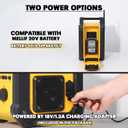 Jobsite Radio Speaker, Compatible with DeWalt 20V MAX Battery, IPX54 Waterproof Portable Wireless Stereo,Strong Signal Reception, AM/FM, TWS, 100ft Range, AC/DC Powered(Tool Only)