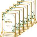 5x7 Gold Picture Frame Double -Sided Acrylic Sign Holder,Wedding Signs Table Numbers Menu Holders5 x 7 Photo Frame Pack of 6