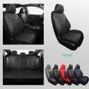 for Honda Civic Leather Seat Covers, Sedan EX 2022-2026, Sport 2025 2026, Custom Fit Car Seat Cover Full Set, Waterproof Accessories, Black (60/40 Split Benches-with Rear Armrest)