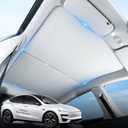2026 Upgrade Tesla Model Y Juniper Sunshade Roof (Gray) | No Gaps, No Sag, Heat Insulation, Foldable to Store, with Nano Ice-Crystal Coatings, For Tesla Model Y 2025 2026 Juniper