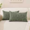 SYSLOON Decorative Throw Pillow Covers 20x12 Inch Set of 2,Pillow Covers for Couch Square Cushion Cases Pillowcases Home Decor Living Room Bed,Beige Yellow