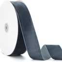 Velvet Ribbon Dark Dusty Blue,1-1/2 Inch x 20Yd,Perfect for Christmas Gift Wrapping,Floral Bouquets,Home Decor,Party DIY Decorations(1-1/2" x 20Yd Dark Dusty Blue)