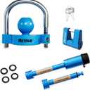 RETRUE Keyed Alike Trailer Lock Set Tow & Store Lock Kit Include Universal Coupler Lock & Dual Hitch Receiver Pin Lock & Trailer Tongue Lock, Blue