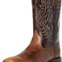 Ariat Men's Sport Wide Square Toe Cowboy Boot (9.5, Peanut Butter)
