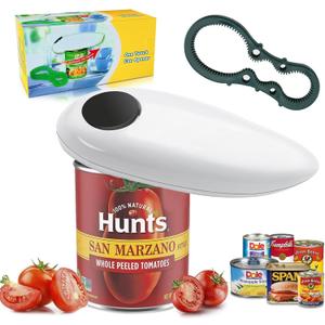 Electric Can Opener Open Your Cans with A Simple Press of Button -with Smooth Edge Battery Operated Handheld for All Can Sizes, Best Kitchen Gadget for Seniors, and Weak Hands Best Gifts