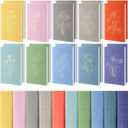 Cholemy 10 Pack Floral Notebook Leather Hardcover Flower Ruled Notepad Bulk Pastel Aesthetic College Ruled Notebook Cute Writing Journals for Student School Classroom A6, 200 Lined for Women Office (Image observation needed)
