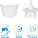 2 x 6pcs Breast Pump Replacement Parts for Babybuddha, Include 4 Silicone Duckbill Valves and 2 Silicone Diaphragms BPA-Free DEHP-Free Bbreast Pump Replacement for Zomee Z1/Z2