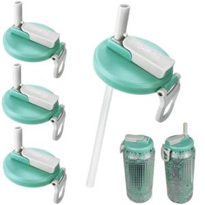 DIPESI 4 Pack Soda Can Lids with Straws,Inspired by Energy Drink Can Colors – Fits fit Standard 12oz/16oz Cans