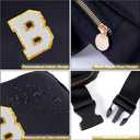 Bridesmaid Gifts - Wedding Day & Bachelorette Party Decorations, Crossbody Belt Bag in Initial White & Black