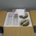 Gold Wall Sconces Set of 2, Hardwired Bathroom Vanity Light Fixture, Brass Sconce Wall Lighting, Modern Wall Light Set of Two, Cylinder Lamp for Bathroom Mirror Hallway Bedroom (Bulbs Required) (Clear Glass)