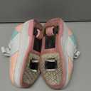 HSQ Fashion Sneaker Roller Skate Shoes for Boys Girls Kids Detachable Wheeled 2 in 1 Skating Shoes with Wheels (Green/Orange/White 156)