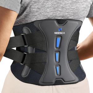 NEENCA Lower Back Brace for Lower Back Pain Relief, Medical Grade Lumbar Support Belt for Women Men, Herniated Disc,Lumbar Strain,Sciatica, Scoliosis (Black, XX-Large) (Blueblack)