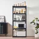 VEVOR Storage Shelves, 2000 lbs, 5 Tier Garage Storage Shelving, 18" D x 32" W x 72" H Adjustable Metal Shelves for Garage Shelves Utility Rack Shelf, Ideal for Kitchen, Warehouse, Basement, Black